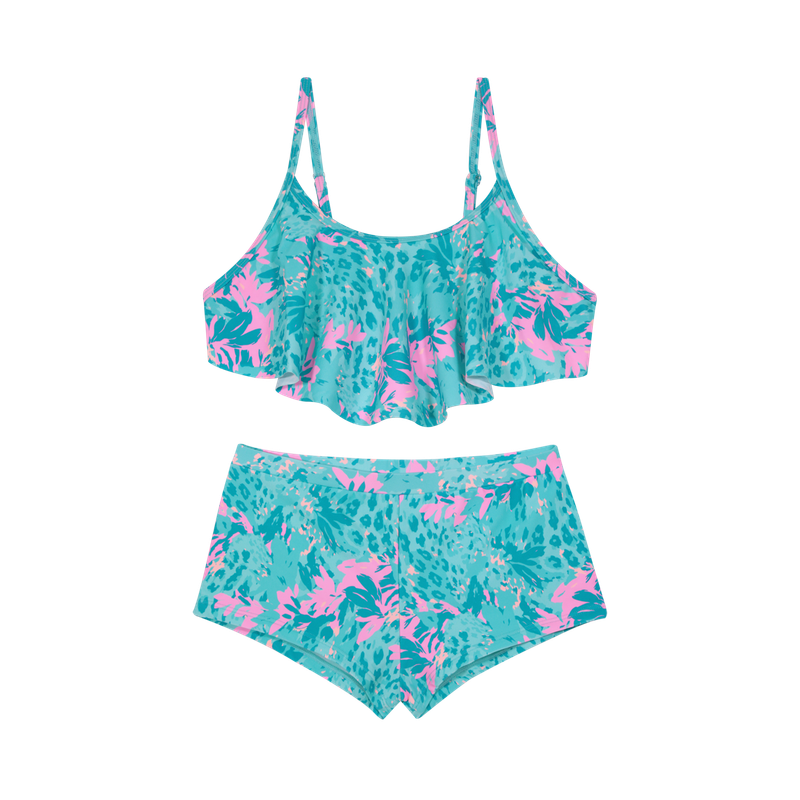 TRAJE DE BAÑO NIÑA TEENS BIKINI UV50 HOT PANT H2O WEAR - 6