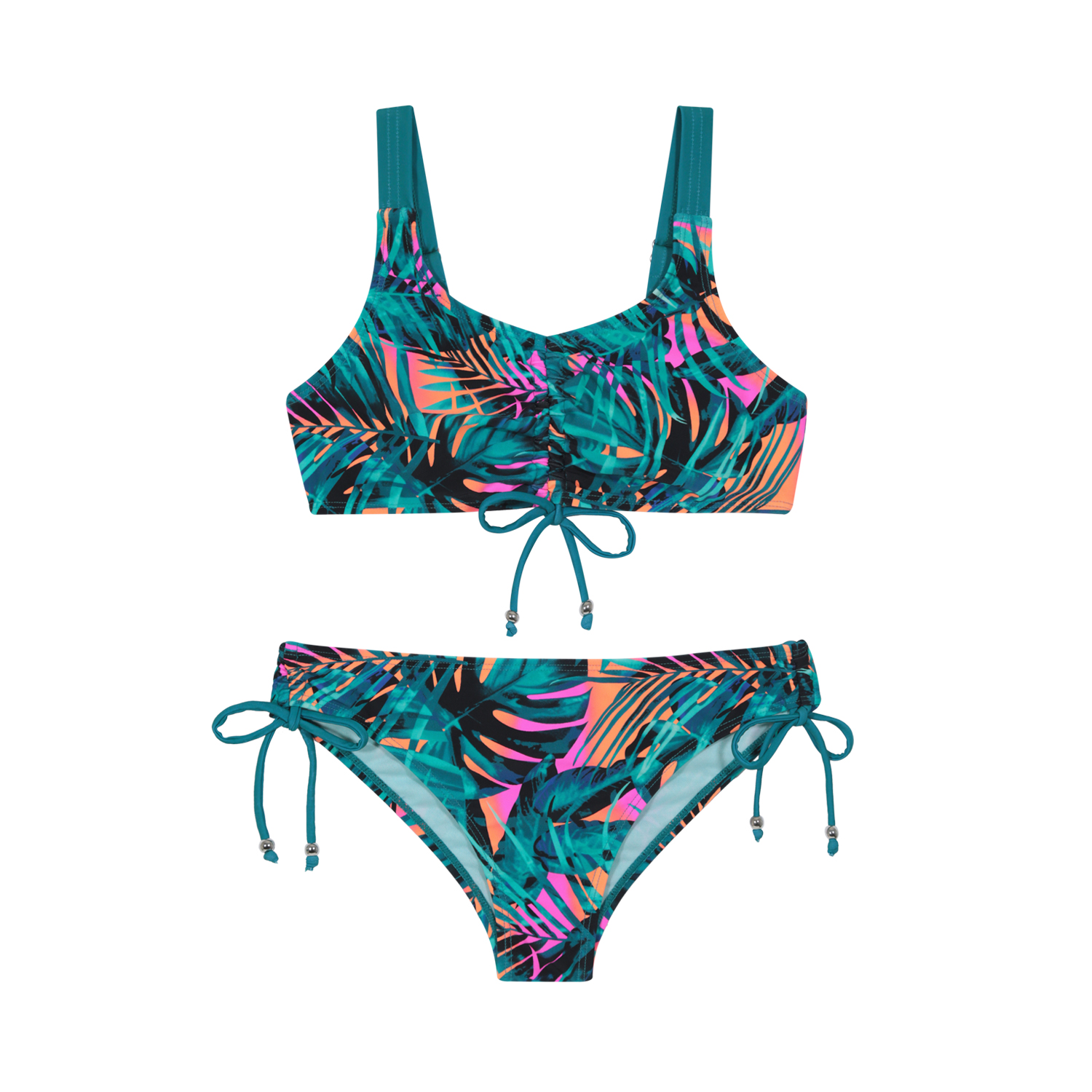 TRAJE DE BAÑO NIÑA TEENS BIKINI  UV50 AOP H2O WEAR EN COLOR NEGRO - 1