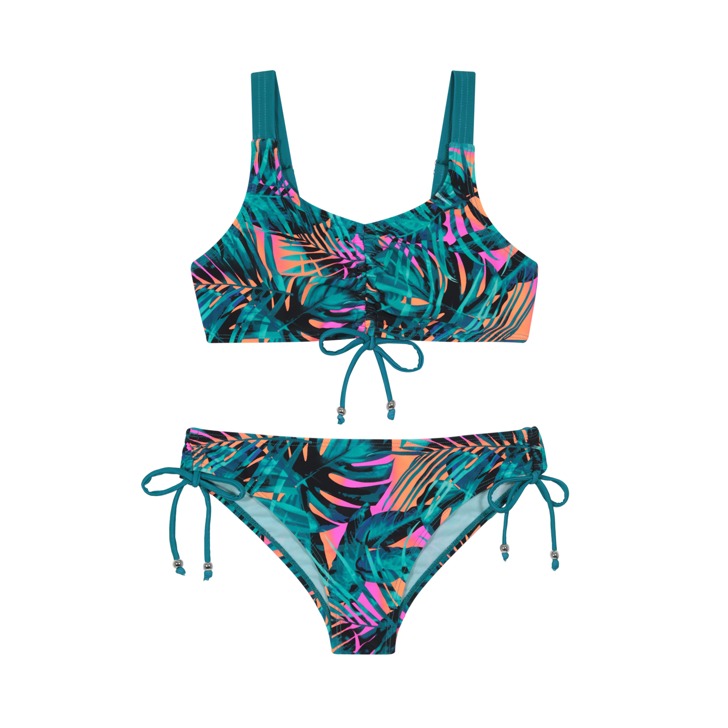 TRAJE DE BAÑO NIÑA TEENS BIKINI  UV50 AOP H2O WEAR EN COLOR NEGRO - 2