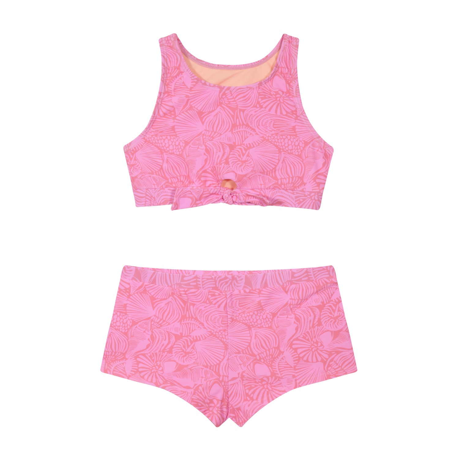 TRAJE DE BAÑO NIÑATEENS TANKINI UV50 CROP TOP H2O WEAR ROSA - 1