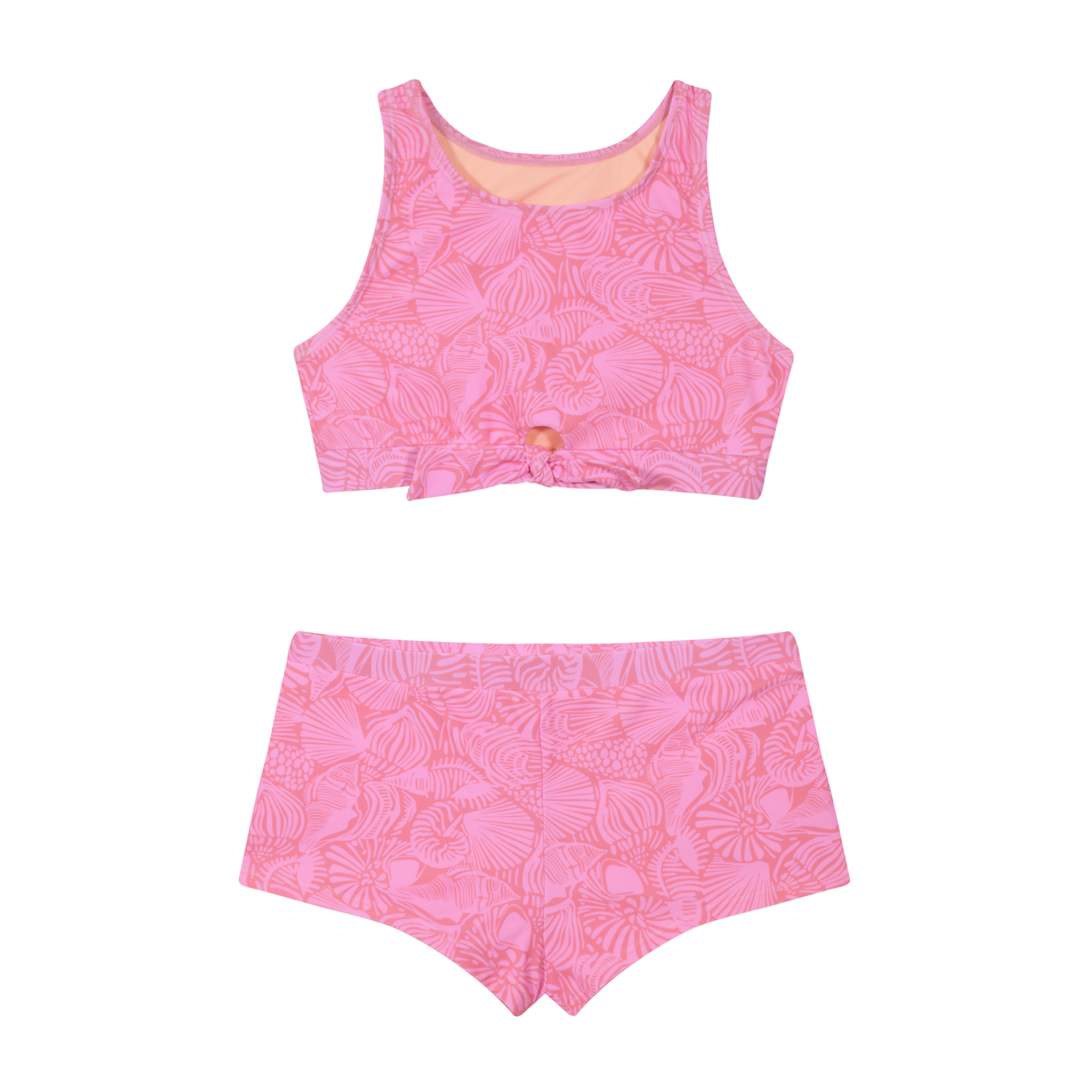 TRAJE DE BAÑO NIÑATEENS TANKINI UV50 CROP TOP H2O WEAR ROSA - 2