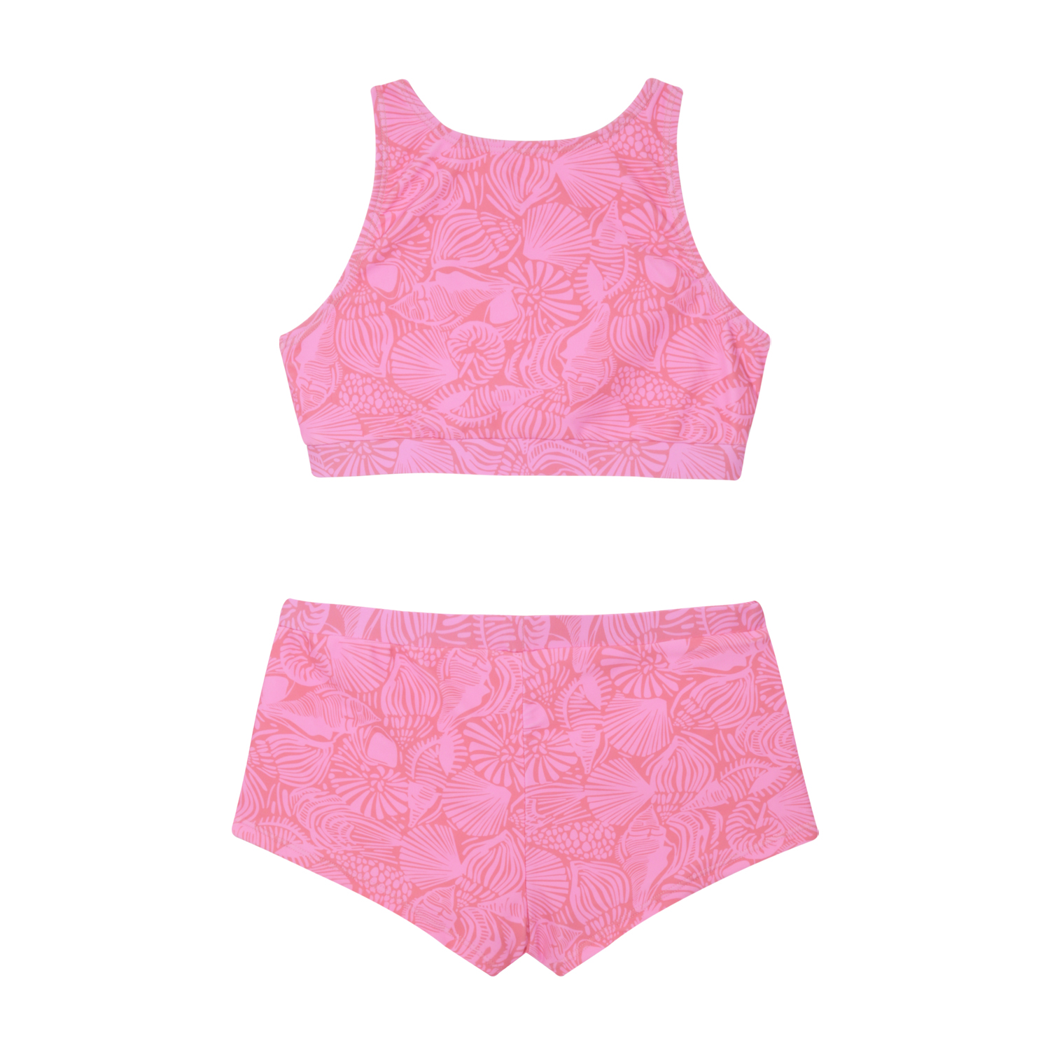 TRAJE DE BAÑO NIÑATEENS TANKINI UV50 CROP TOP H2O WEAR ROSA - 3