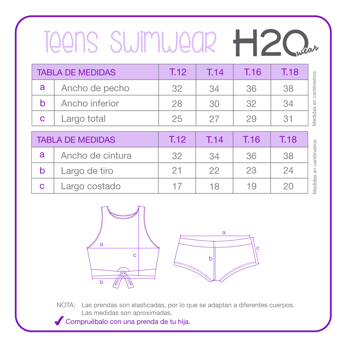 TRAJE DE BAÑO NIÑATEENS TANKINI UV50 CROP TOP H2O WEAR ROSA - 4