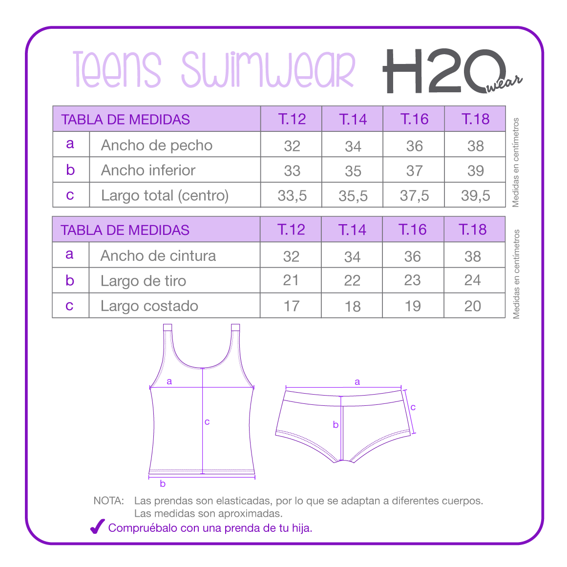 TRAJE DE BAÑO NIÑA TEENS TANKINI UV50 HOT PANT H2O WEAR ROSA - 4