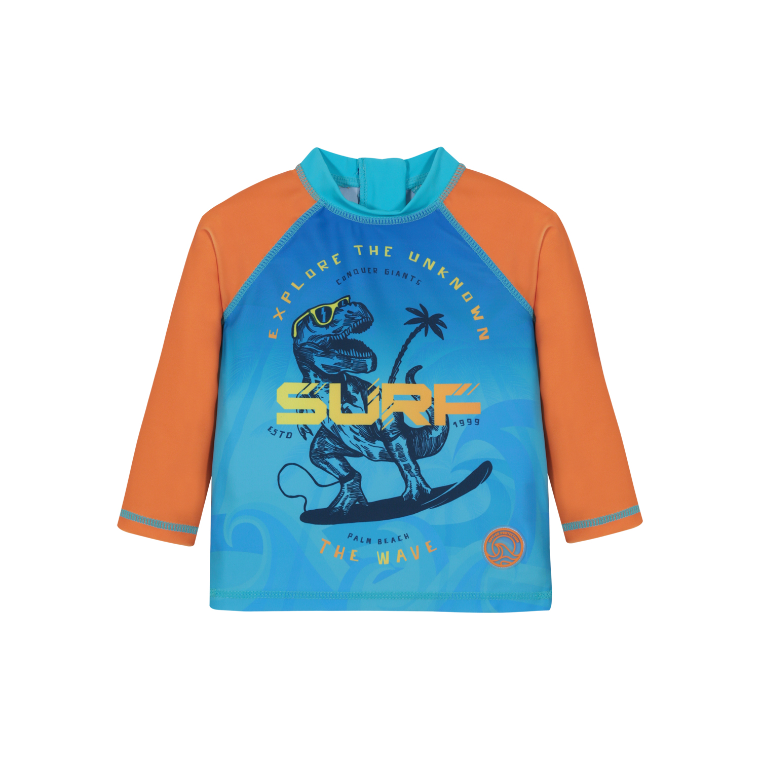 TRAJE DE BAÑO BEBE NIÑO POLERA UV50 M/LARGA H2O WEAR NARANJO - 1