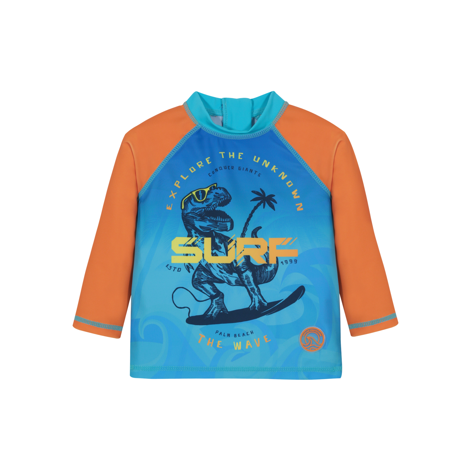 TRAJE DE BAÑO BEBE NIÑO POLERA UV50 M/LARGA H2O WEAR NARANJO - 2