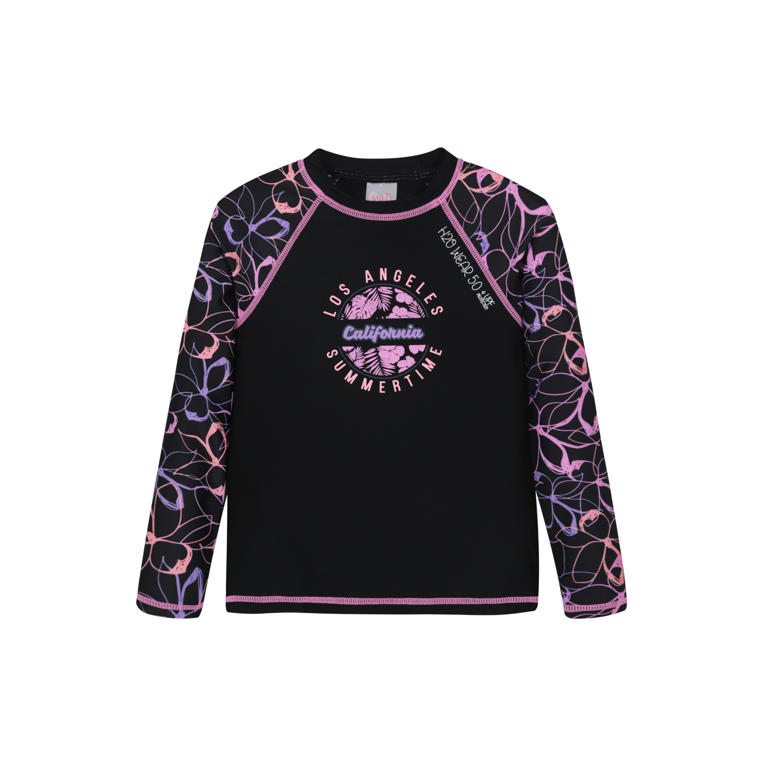 TRAJE DE BAÑO NIÑA POLERA UV50 M/LARGA H2O WEAR NEGRO - 2