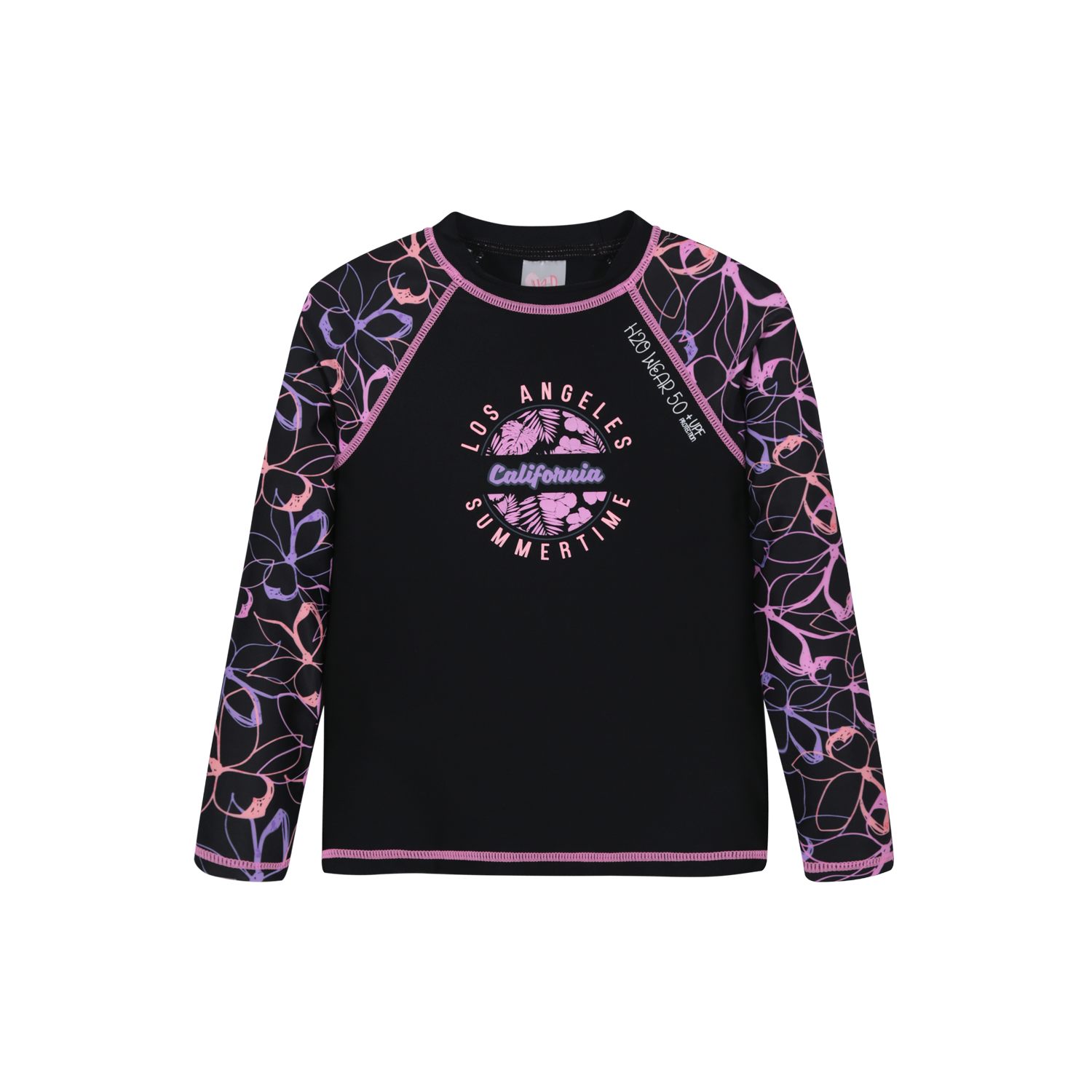 TRAJE DE BAÑO NIÑA POLERA UV50 M/LARGA H2O WEAR NEGRO - 2