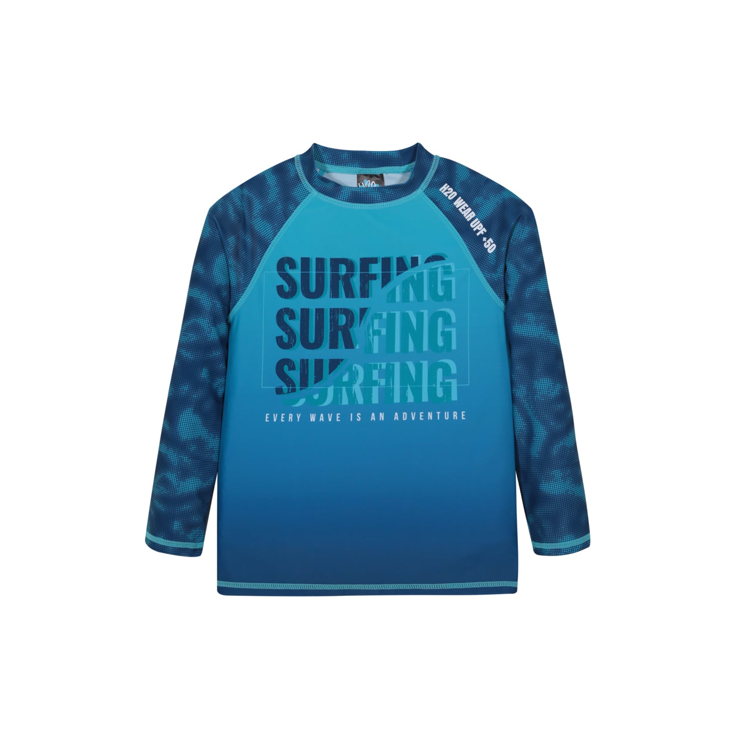 TRAJE DE BAÑO NIÑO POLERA UV50 M/LARGA H2O WEAR AZUL - 1