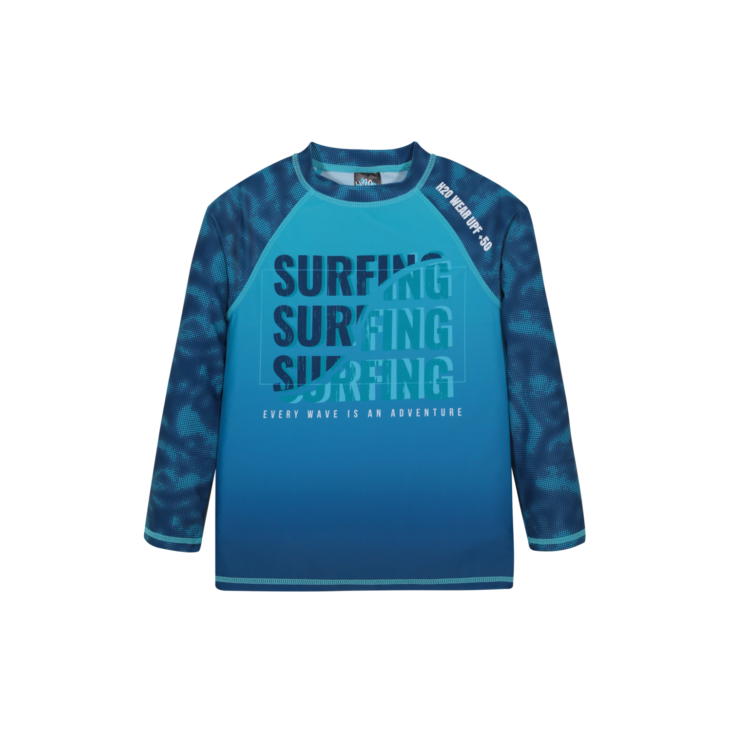 TRAJE DE BAÑO NIÑO POLERA UV50 M/LARGA H2O WEAR AZUL - 2