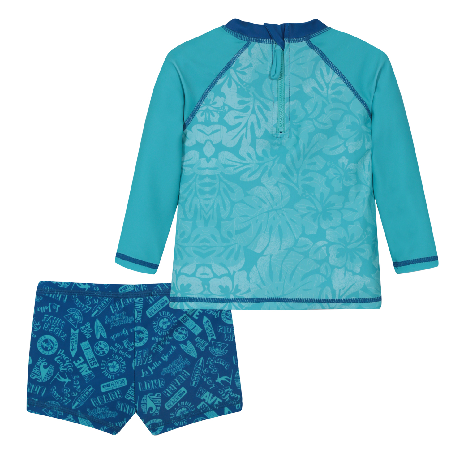 TRAJE DE BAÑO BEBE NIÑO SET UV50 M/LARGA HOT PANTS H2O WEAR - 3