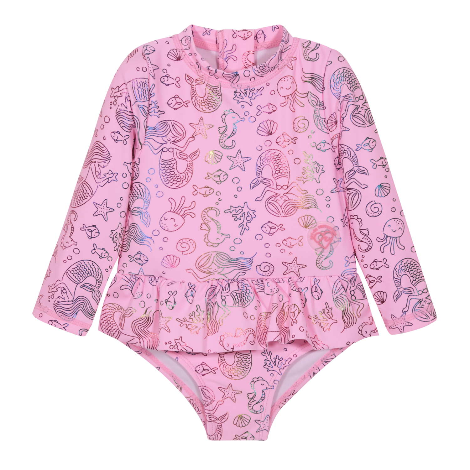 TRAJE DE BAÑO BEBE NIÑA ENTERO V50 M/LARGA VUELO CINTURA H2O WEAR - 1