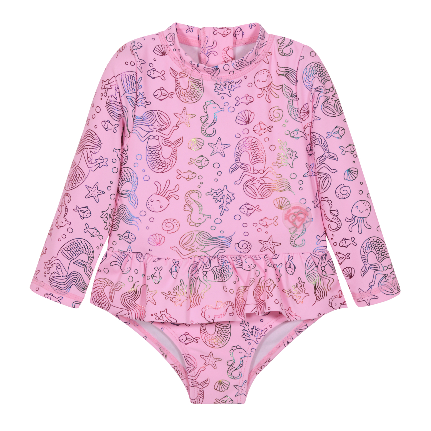 TRAJE DE BAÑO BEBE NIÑA ENTERO V50 M/LARGA VUELO CINTURA H2O WEAR - 2