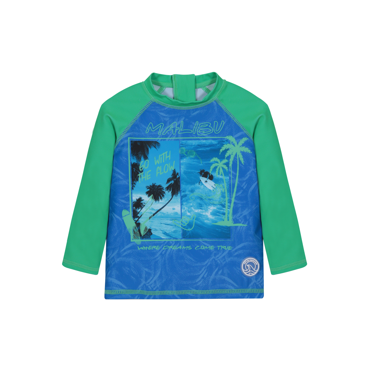 TRAJE DE BAÑO BEBE NIÑO POLERA UV50 M/LARGA H2O WEAR VERDE - 2