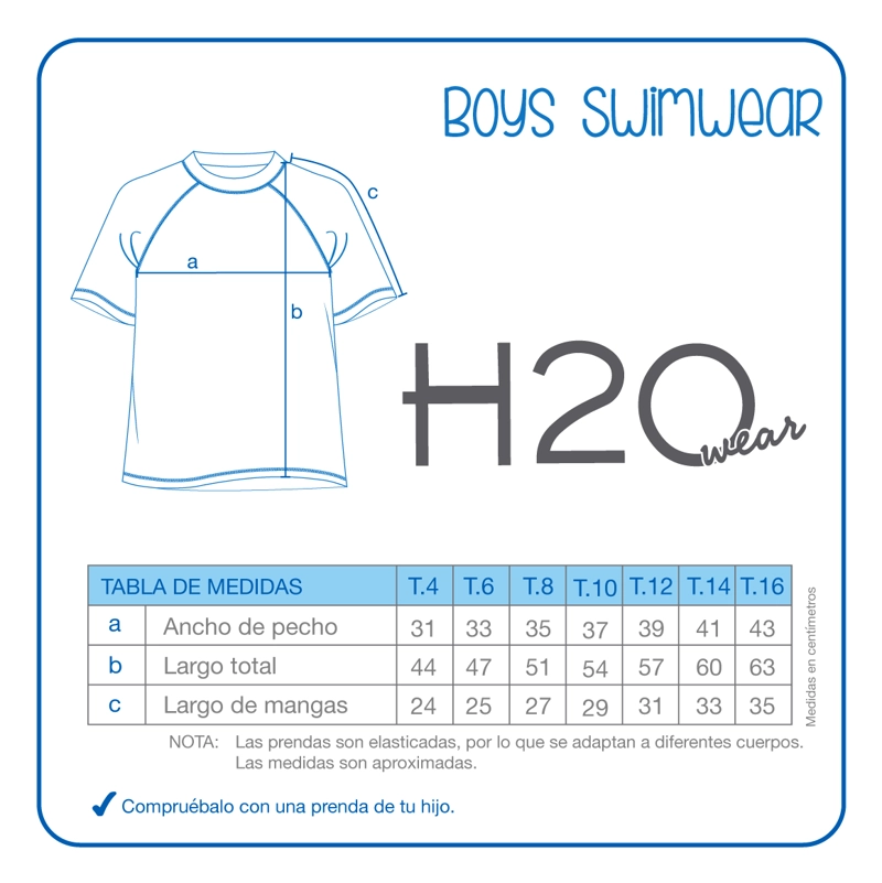 TRAJE DE BAÑO NIÑO POLERA UV50 M/CORTA H2O WEAR CALIPSO - 4