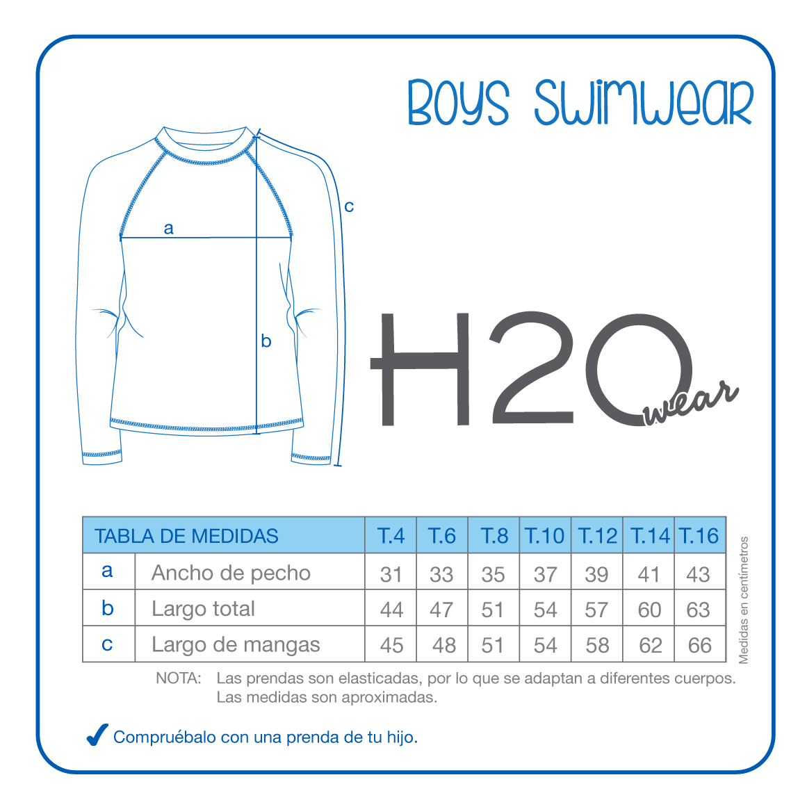 TRAJE DE BAÑO NIÑO POLERA UV50 M/LARGA H2O WEAR AZUL - 4