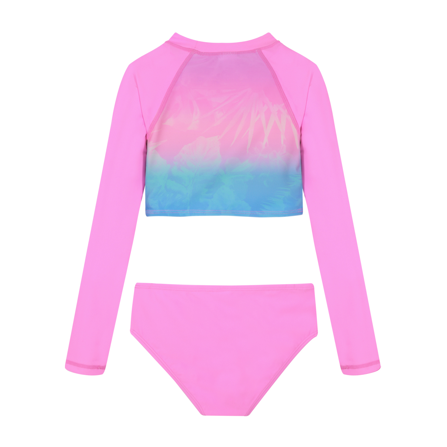 TRAJE DE BAÑO NIÑA TANKINI CROP TOP UV50 H2O WEAR FUCSIA - 3