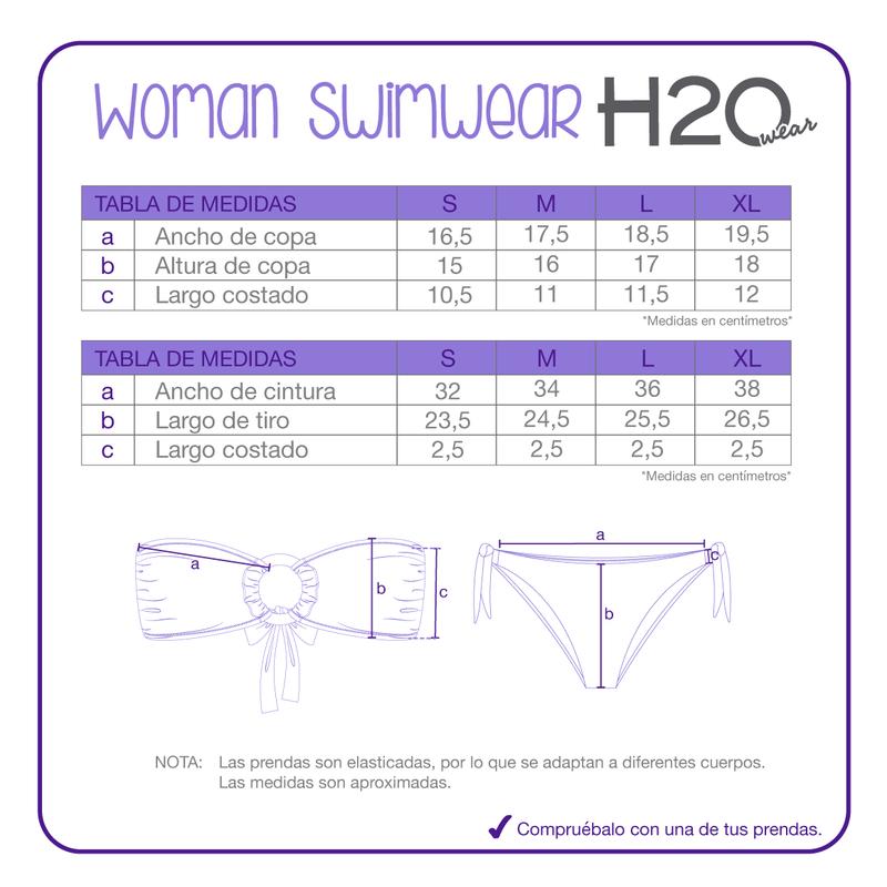 TRAJE DE DE BAÑO MUJER BIKINI STRAPLESS MAITE H2O WEAR - 9