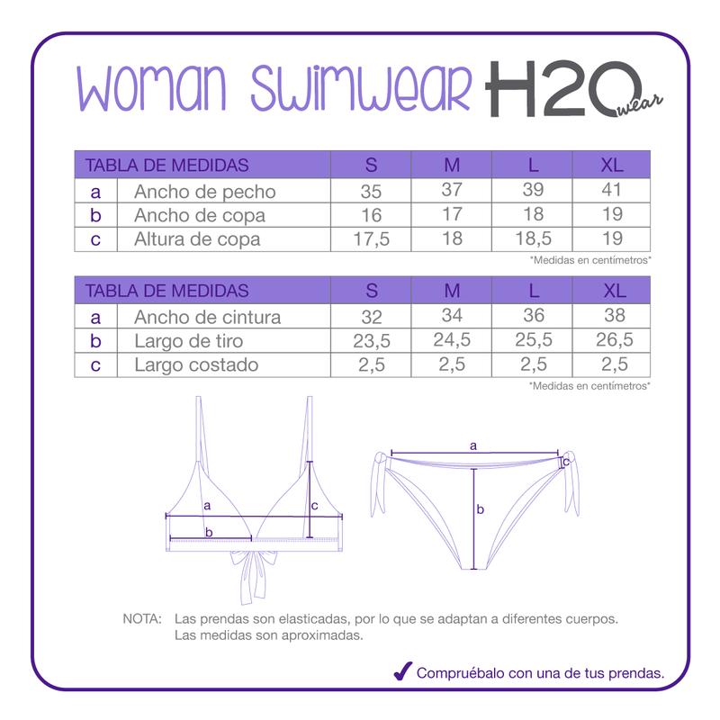 TRAJE DE BAÑO MUJER BIKINI JULIETA H2O WEAR AZUL - 9
