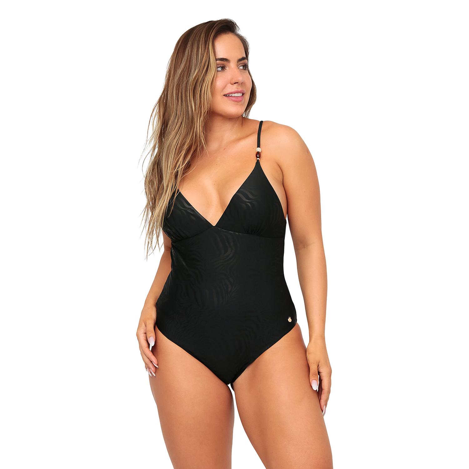 TRAJE DE BAÑO MUJER LEAH H2O WEAR NEGRO - 1