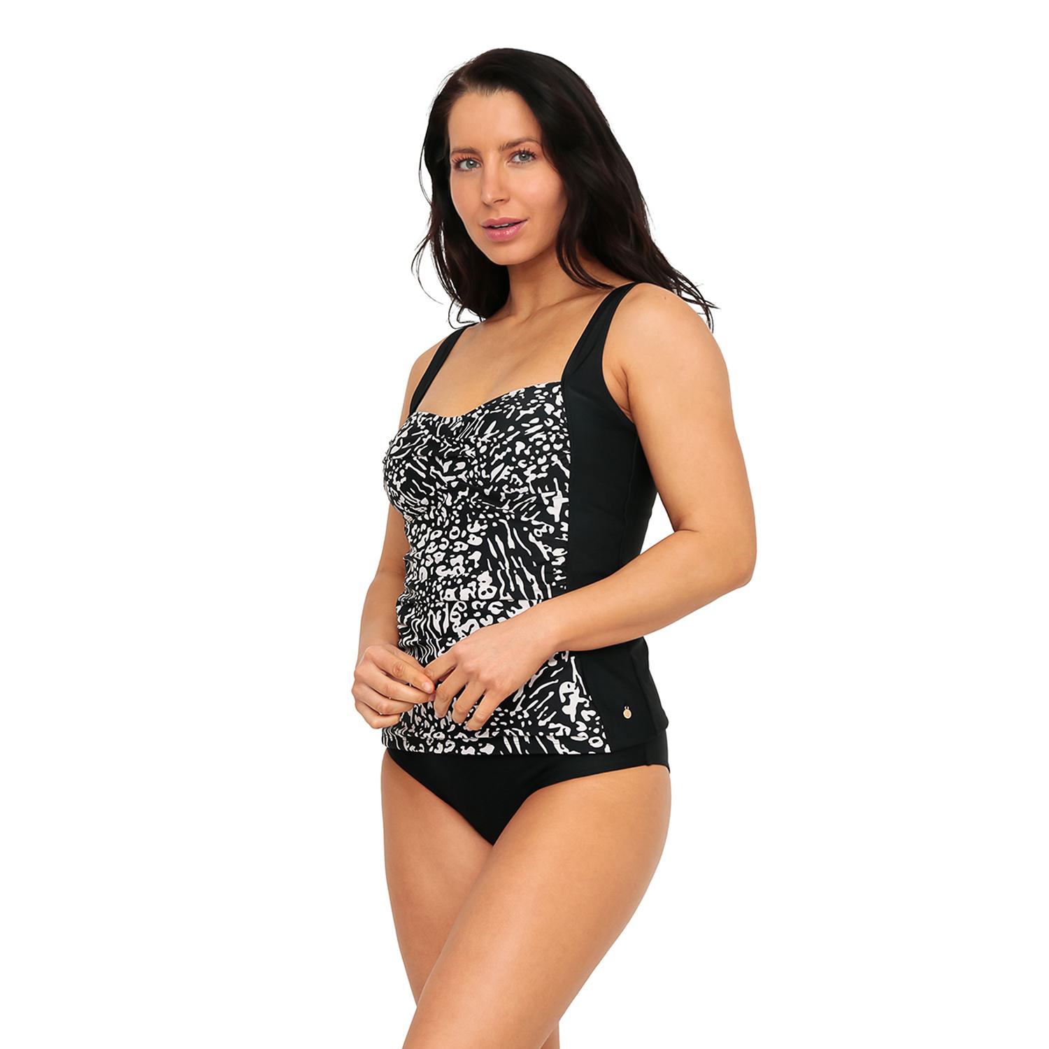 TRAJE DE BAÑO MUJER TANKINI CONTROL SELENA H2O WEAR NEGRO - 6