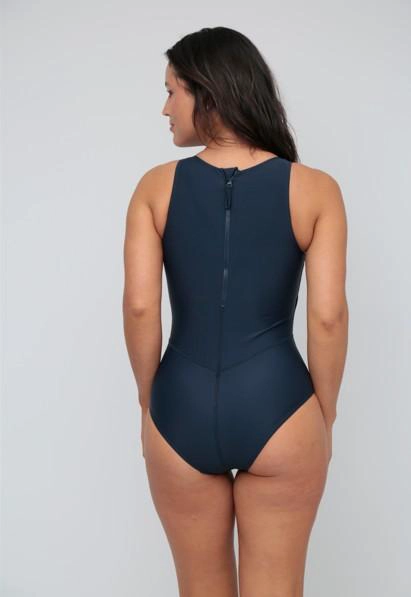 TRAJE DE BAÑO MUJER DEPORTIVO CIERRE H2O WEAR  AZUL - 9