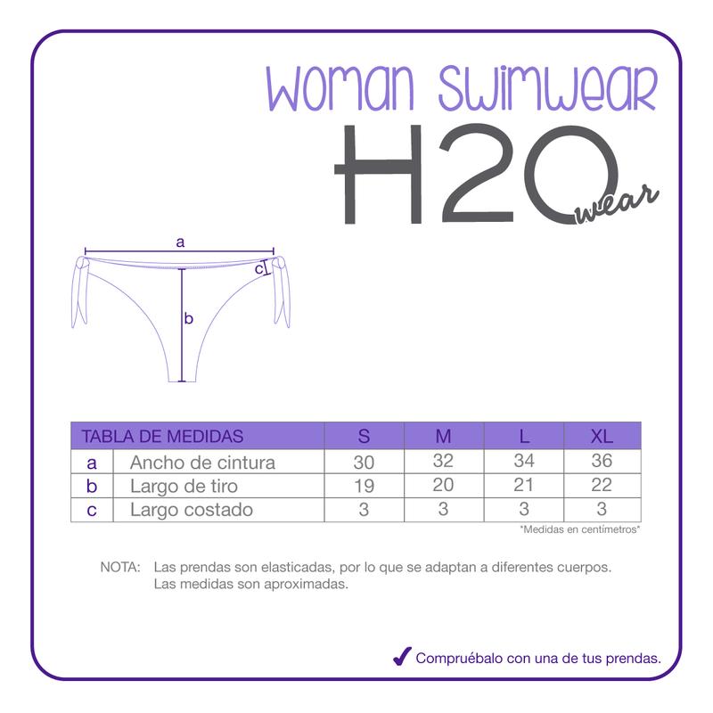 TRAJE DE BAÑO MUJER BOTTOM CULOT AMANDA H2O WEAR AZULINO - 5