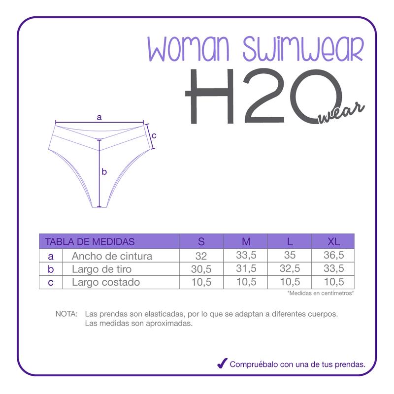 TRAJE DE BAÑO MUJER BOTTOM RAQUEL H2O WEAR NEGRO - 5