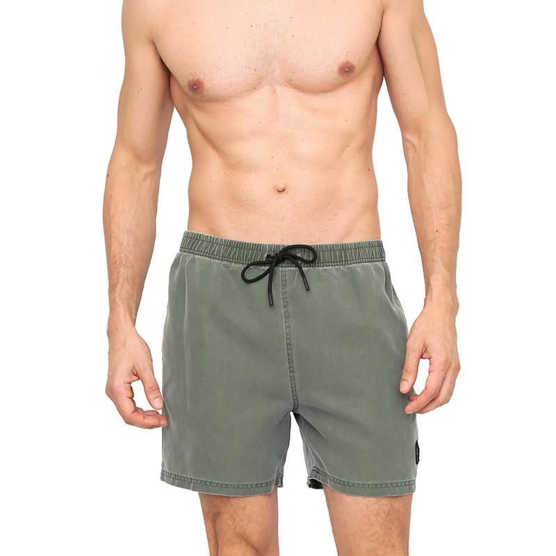 TRAJE DE BAÑO HOMBRE SHORT  LISO GASTADO H2O WEAR VERDE - 1