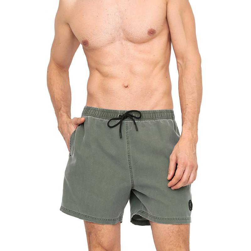 TRAJE DE BAÑO HOMBRE SHORT  LISO GASTADO H2O WEAR VERDE - 3