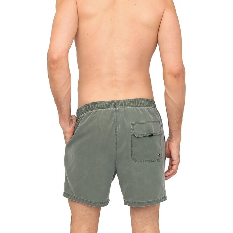 TRAJE DE BAÑO HOMBRE SHORT  LISO GASTADO H2O WEAR VERDE - 4