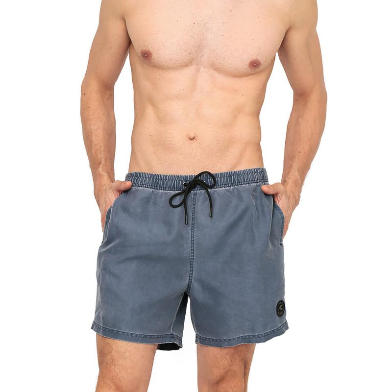 TRAJE DE BAÑO HOMBRE SHORT LISO GASTADO H2O WEAR AZUL - 2