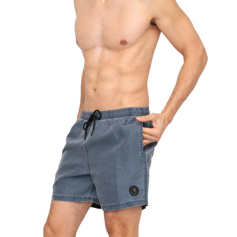 TRAJE DE BAÑO HOMBRE SHORT LISO GASTADO H2O WEAR AZUL - 3