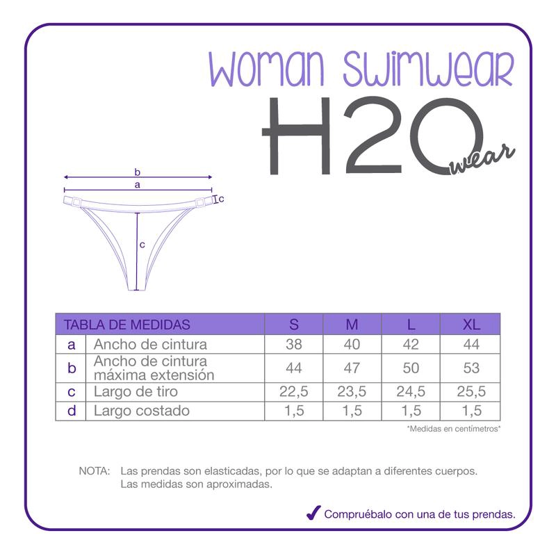 TRAJE DE BAÑO MUJER BOTTOM AJUSTABLE TAMMT H2O WEAR AZULINO - 5