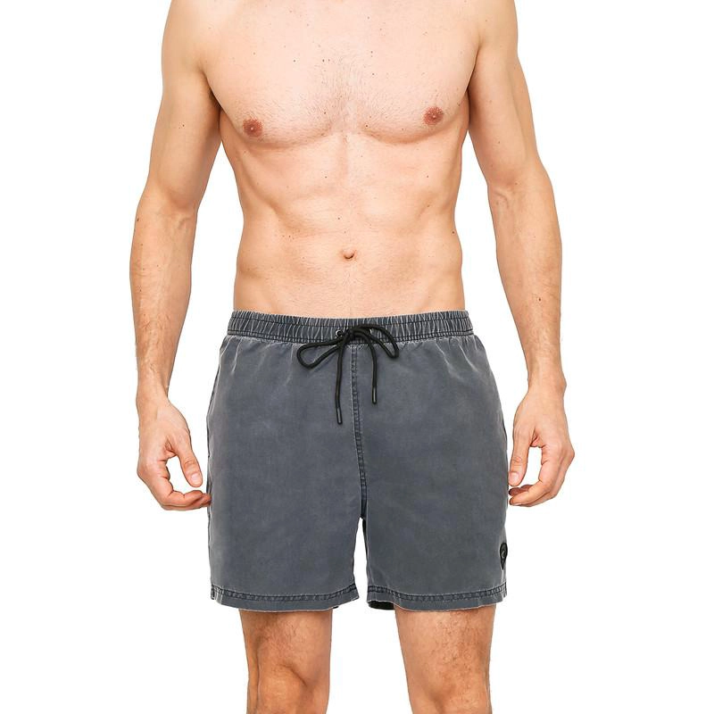 TRAJE DE BAÑO HOMBRE SHORT  LISO GASTADO H2O WEAR GRIS - 1