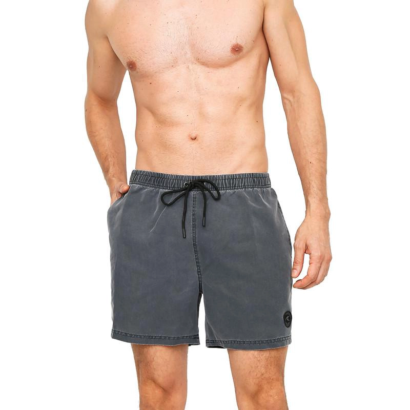 TRAJE DE BAÑO HOMBRE SHORT  LISO GASTADO H2O WEAR GRIS - 2