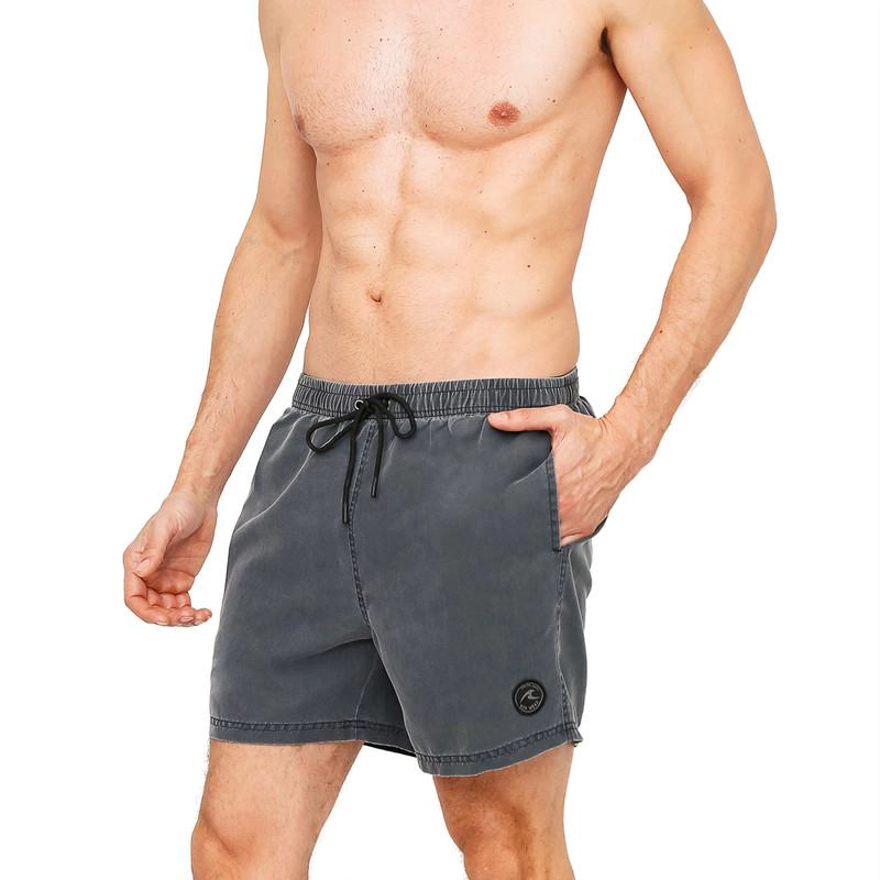 TRAJE DE BAÑO HOMBRE SHORT  LISO GASTADO H2O WEAR GRIS - 3