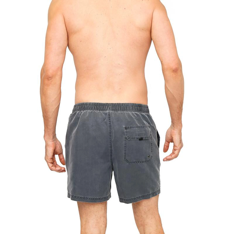TRAJE DE BAÑO HOMBRE SHORT  LISO GASTADO H2O WEAR GRIS - 4