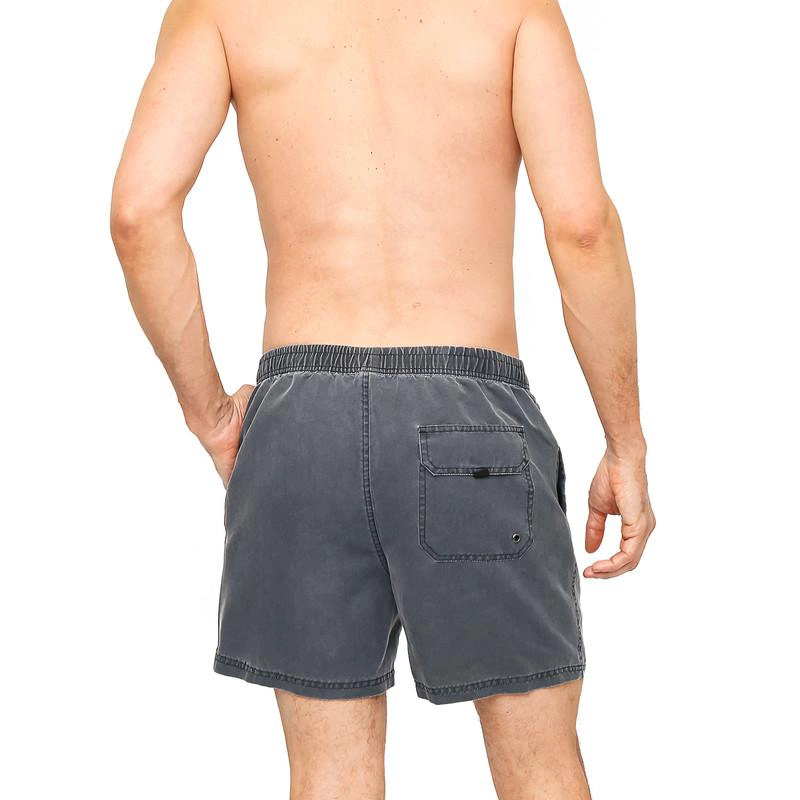 TRAJE DE BAÑO HOMBRE SHORT  LISO GASTADO H2O WEAR GRIS - 5
