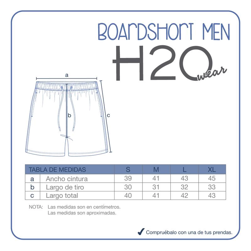 TRAJE DE BAÑO HOMBRE SHORT  LISO GASTADO H2O WEAR GRIS - 6