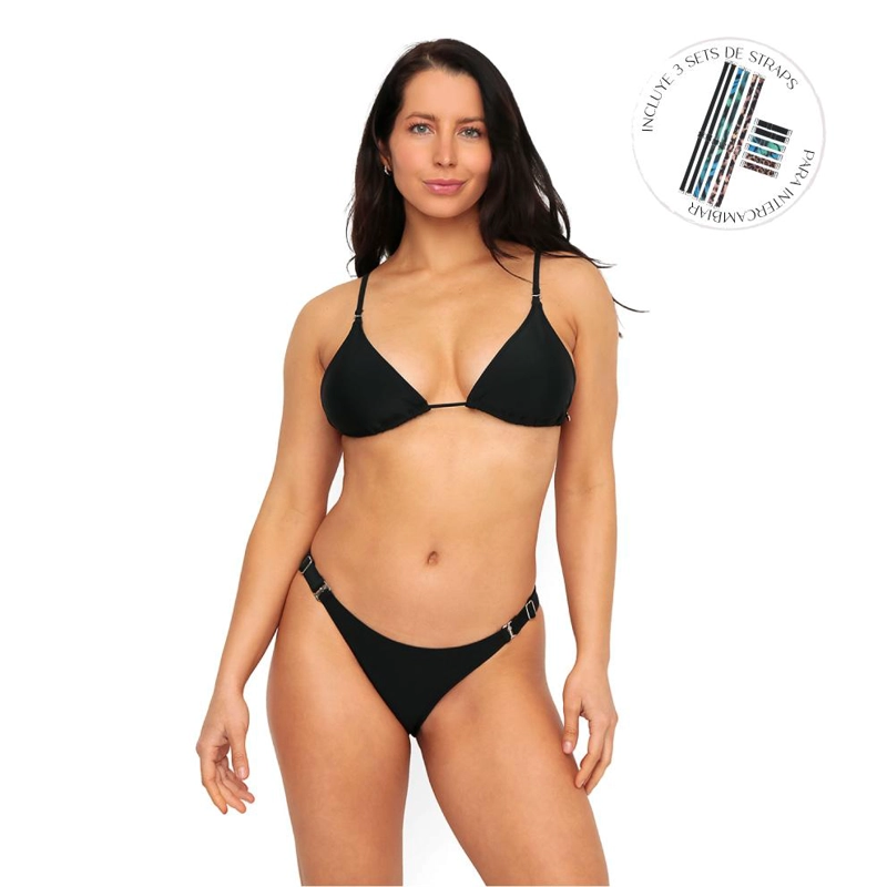 TRAJE DE BAÑO MUJER BIKINI MIX AND MATCH VIOLETA H2O WEAR NEGRO - 1