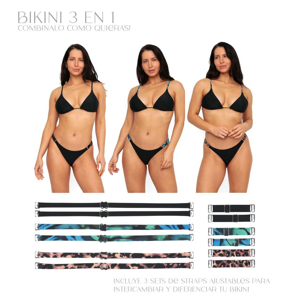 TRAJE DE BAÑO MUJER BIKINI MIX AND MATCH VIOLETA H2O WEAR NEGRO - 2