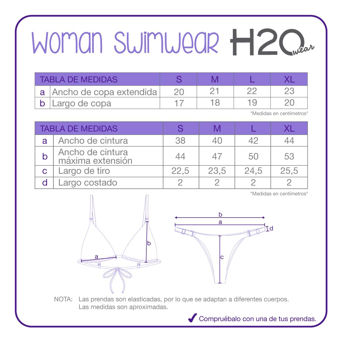 TRAJE DE BAÑO MUJER BIKINI MIX AND MATCH VIOLETA H2O WEAR NEGRO - 7