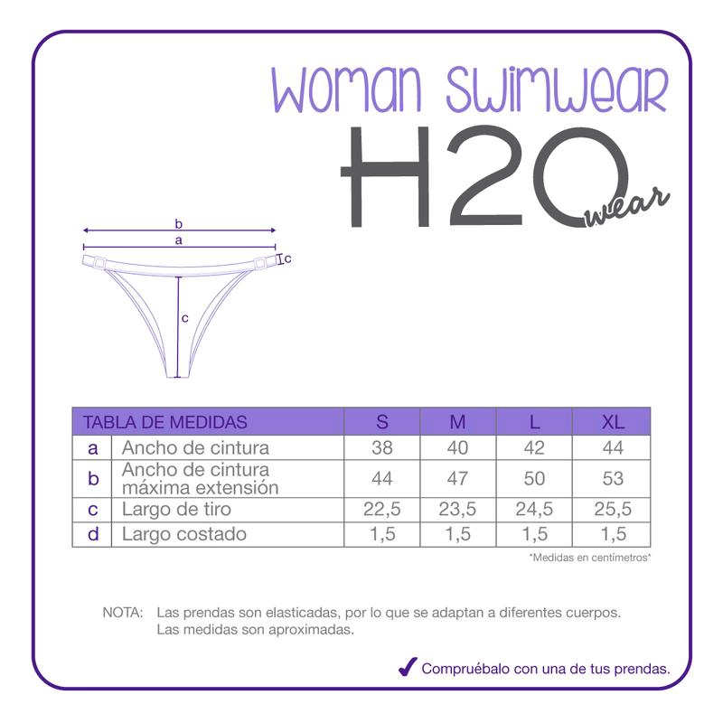 TRAJE DE BAÑO MUJER BOTTOM AJUSTABLE TAMMY H2O WEAR NEGRO - 5
