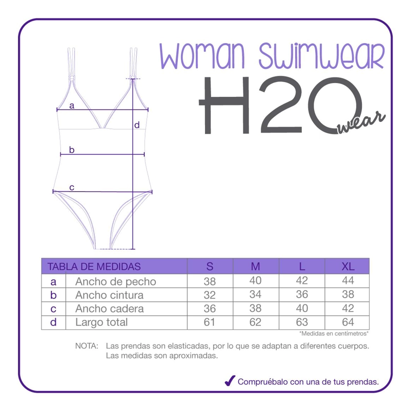 TRAJE DE BAÑO MUJER WIRE ANAIS B H2O WEAR TURQUESA - 8