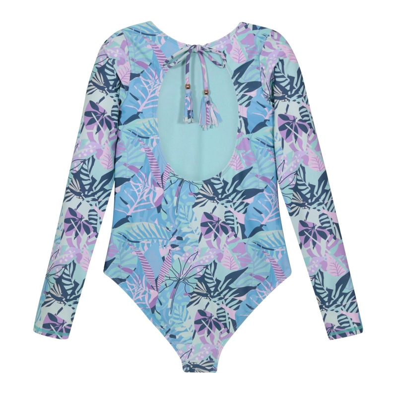TRAJE DE BAÑO UV50 TEENS NIÑA CUT OUT ESPALDA M.LARGA | H2O WEAR - 2
