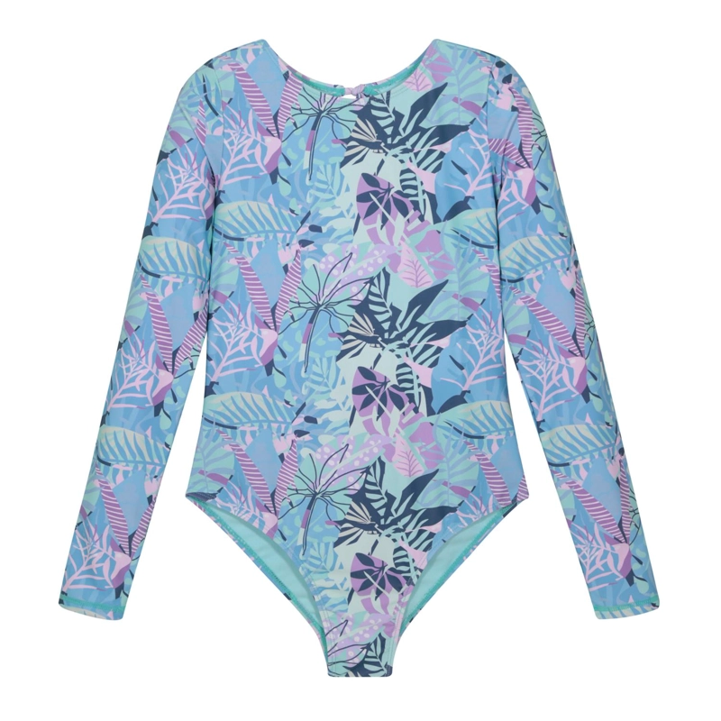 TRAJE DE BAÑO UV50 TEENS NIÑA CUT OUT ESPALDA M.LARGA | H2O WEAR - 4