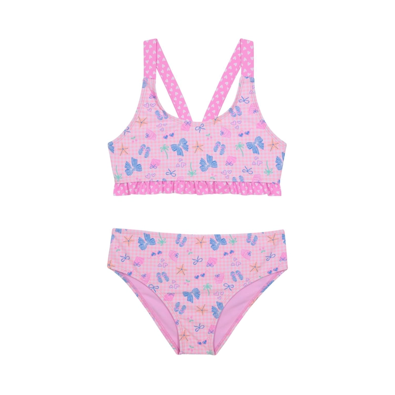 BIKINI UV50 NIÑA TOP VUELOS Y TIRANTES RECOGIDOS | H2O WEAR - 1