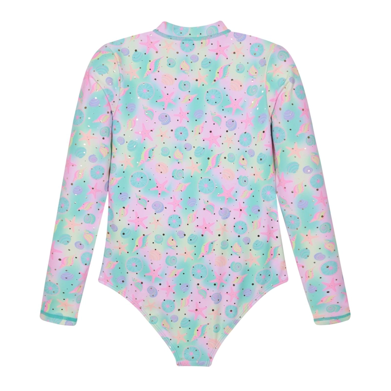 TRAJE DE BAÑO UV50 NIÑA CON ZIPPER M.LARGA | H2O WEAR - 2