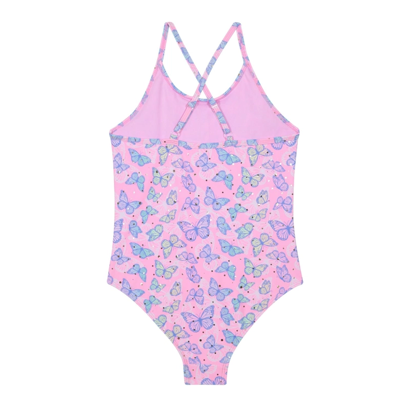 TRAJE DE BAÑO UV50 NIÑA PIPING Y VUELO FRONTAL | H2O WEAR - 2